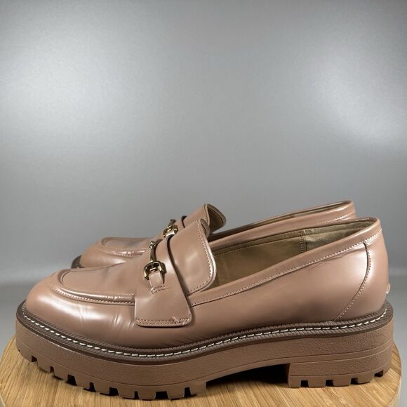 SAM EDELMAN Nude Laurs Lug Sole Loafers‎ Platform Shoes Womens 11 M - Picture 3 of 8